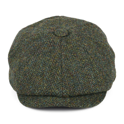 Casquette Gavroche en HARRIS TWEED à Chevrons Carloway forêt FAILSWORTH