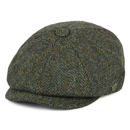 Casquette Gavroche en HARRIS TWEED à Chevrons Carloway forêt FAILSWORTH
