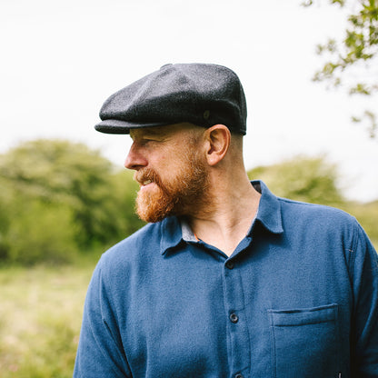 Casquette Gavroche en Pure Laine Harlem anthracite JAXON & JAMES