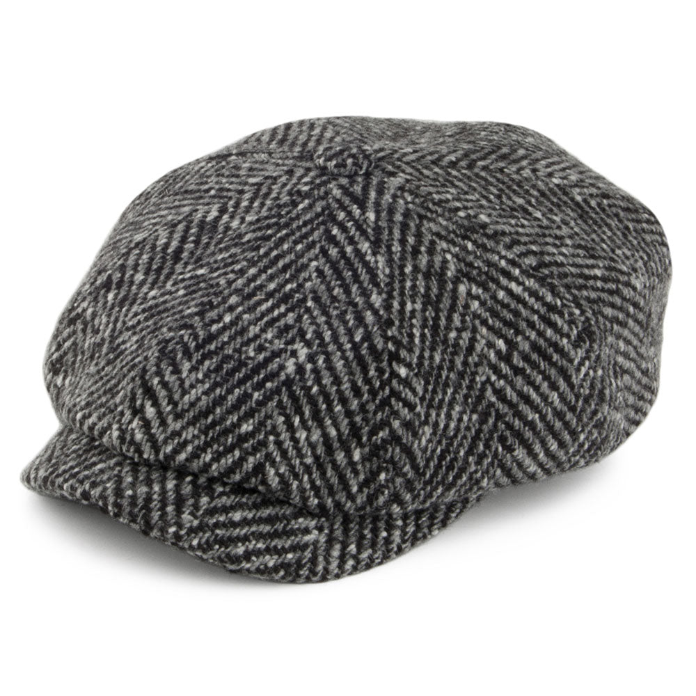 Casquette Gavroche en Laine Hatteras noir-gris STETSON