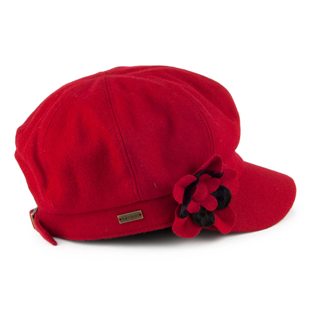 Casquette Gavroche Lydia rouge BETMAR