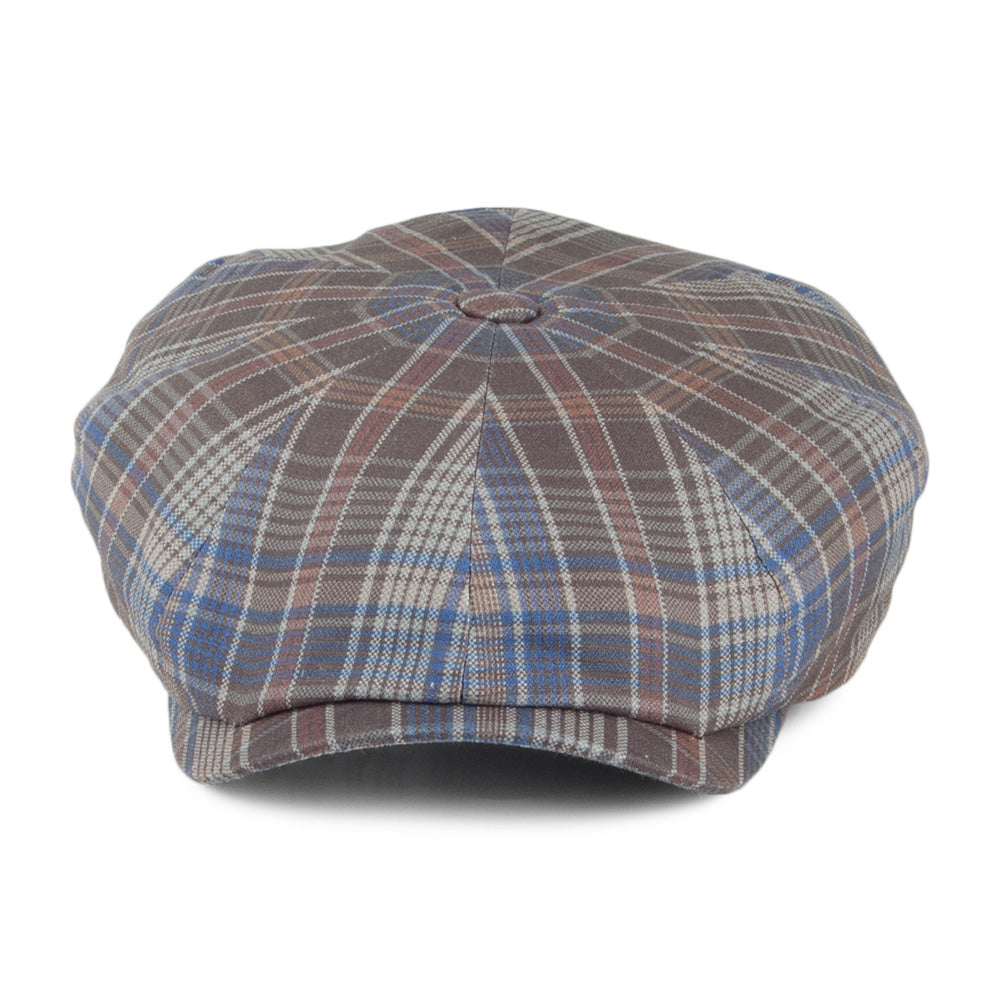 Casquette Gavroche à Carreaux bleu-gris STETSON