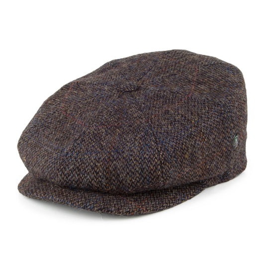 Casquette Gavroche en HARRIS TWEED Birdseye gris-marron CITY SPORT