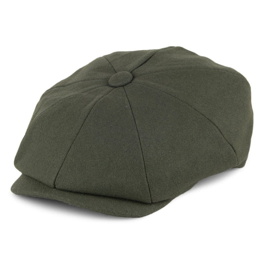 Casquette Gavroche en Laine Melton olive CHRISTYS