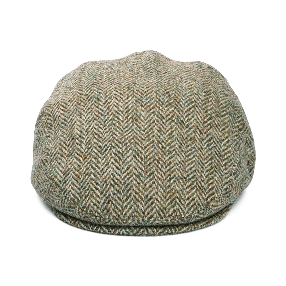 Casquette Plate en HARRIS TWEED à Chevrons Stornoway beige-khaki FAILSWORTH