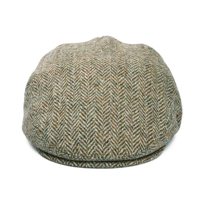 Casquette Plate en HARRIS TWEED à Chevrons Stornoway beige-khaki FAILSWORTH