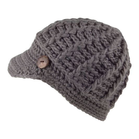 Bonnet à Visière Tricot gris SCALA