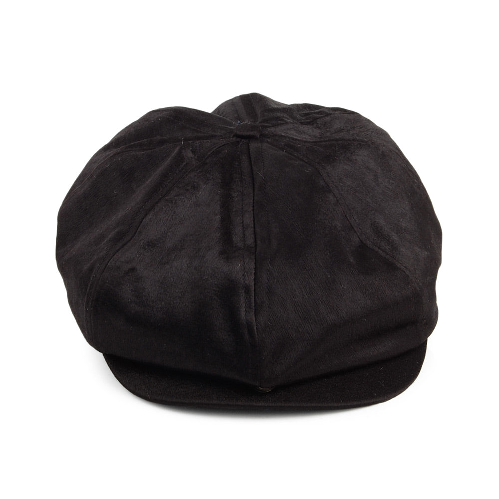 Casquette Gavroche en Satin Brood noir BRIXTON
