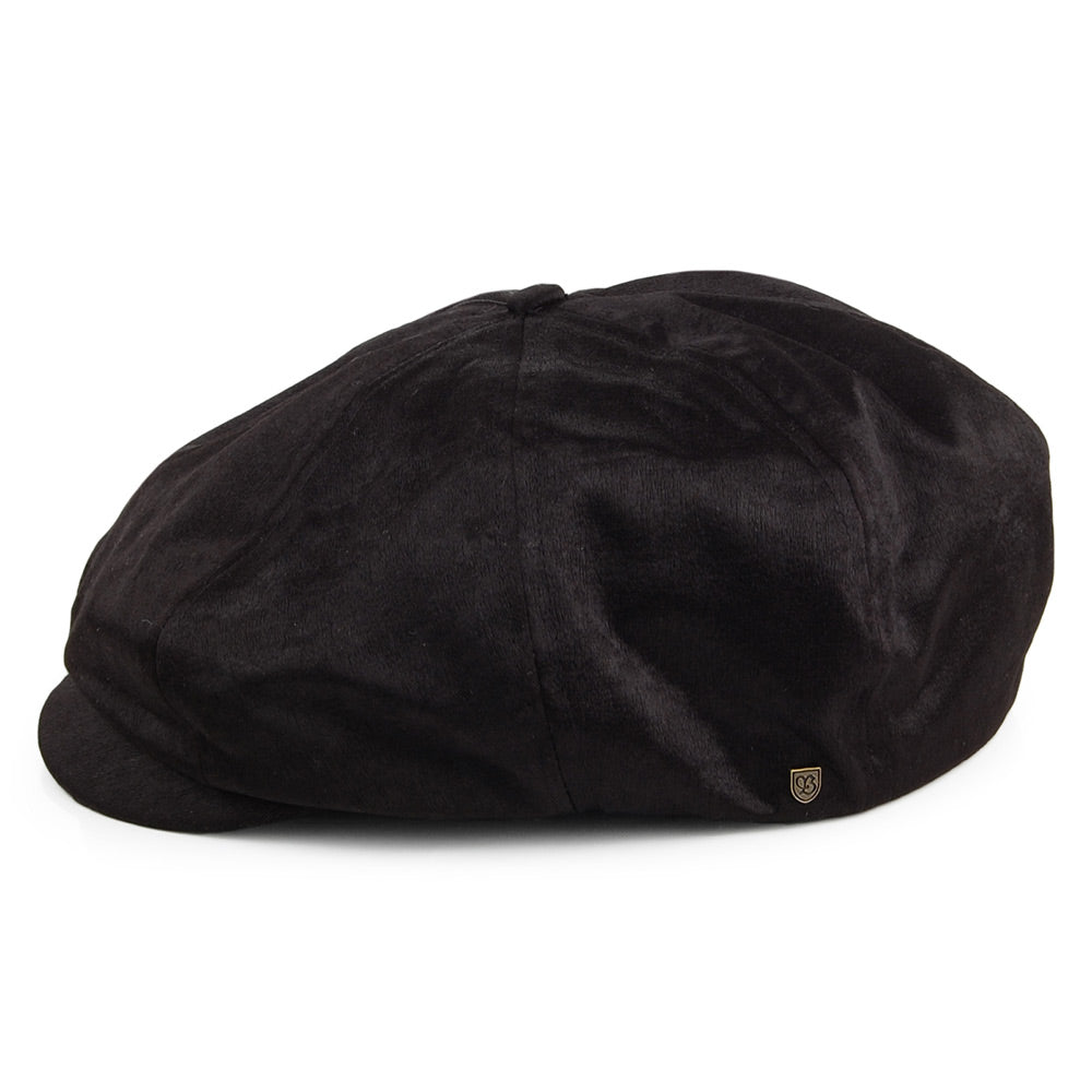 Casquette Gavroche en Satin Brood noir BRIXTON