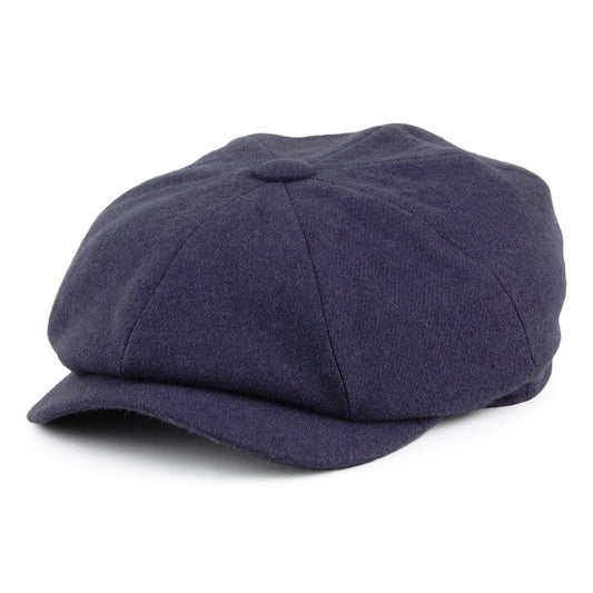 Casquette Gavroche en Satin de Laine Joshua Ellis bleu marine CHRISTYS