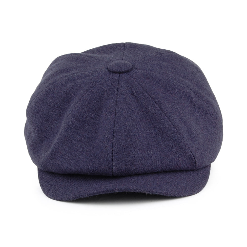 Casquette Gavroche en Satin de Laine Joshua Ellis bleu marine CHRISTYS