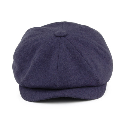 Casquette Gavroche en Satin de Laine Joshua Ellis bleu marine CHRISTYS