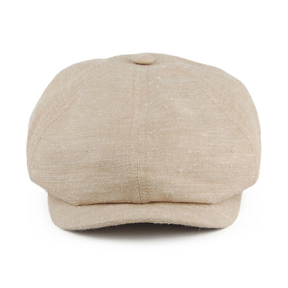 Casquette Gavroche à 6 Pans En Lin et Soie naturel STETSON