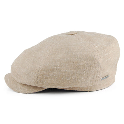 Casquette Gavroche à 6 Pans En Lin et Soie naturel STETSON