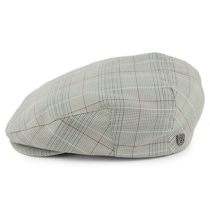 Casquette Plate à Carreaux Hooligan gris-sauge BRIXTON