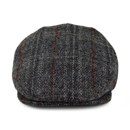 Casquette Plate en HARRIS TWEED Loch Alsh mélange de gris JAXON & JAMES