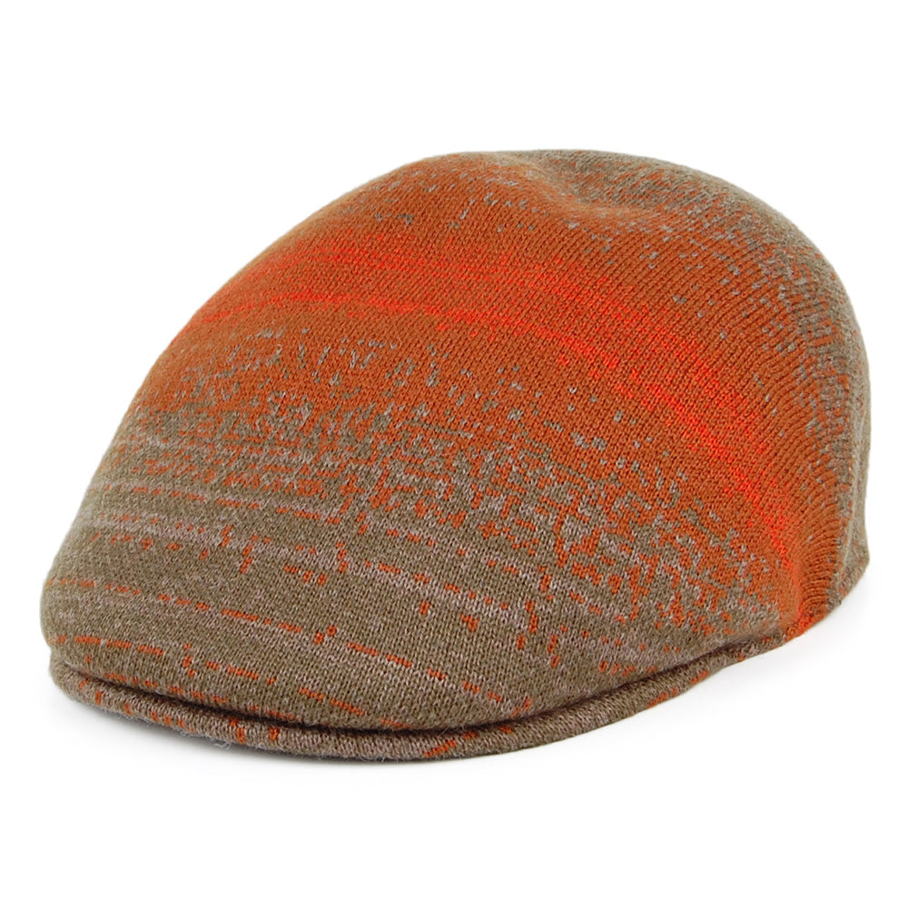 Casquette Plate 507 Distressed Morse olive-rouille KANGOL