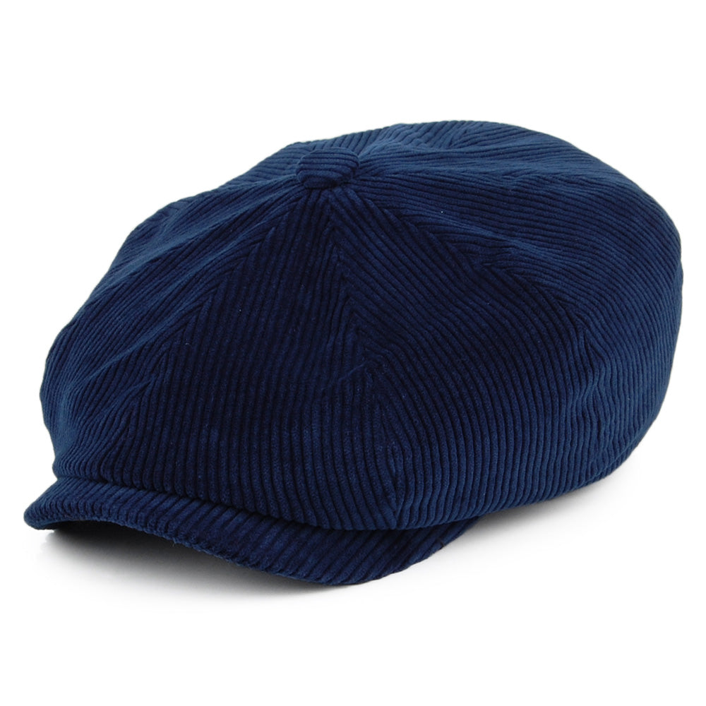 Casquette Gavroche en Velours Côtelé Hatteras bleu STETSON