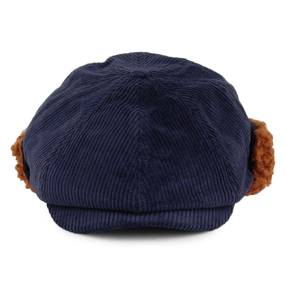 Casquette Gavroche en Velours Côtelé avec Protège-Oreilles Brood bleu marine BRIXTON