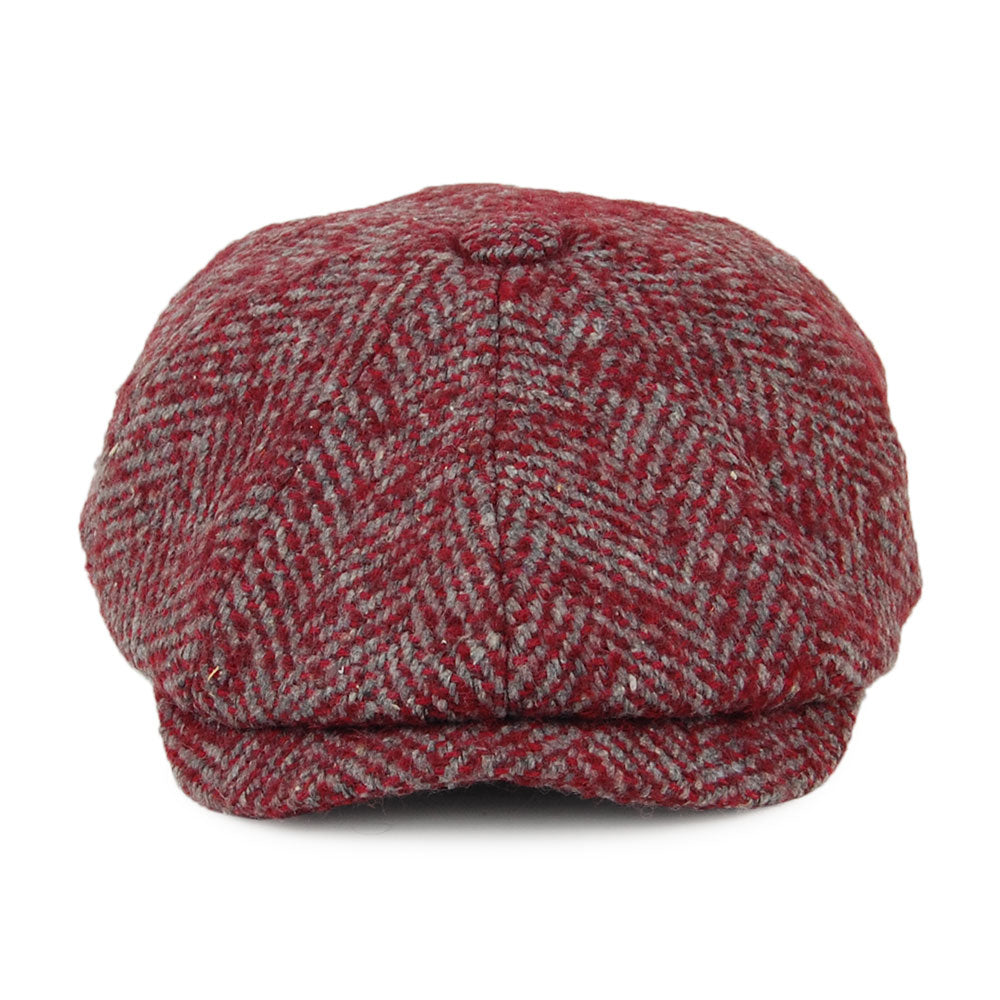Casquette Gavroche en Laine Épaisse à Chevrons rouge-multi DENTON