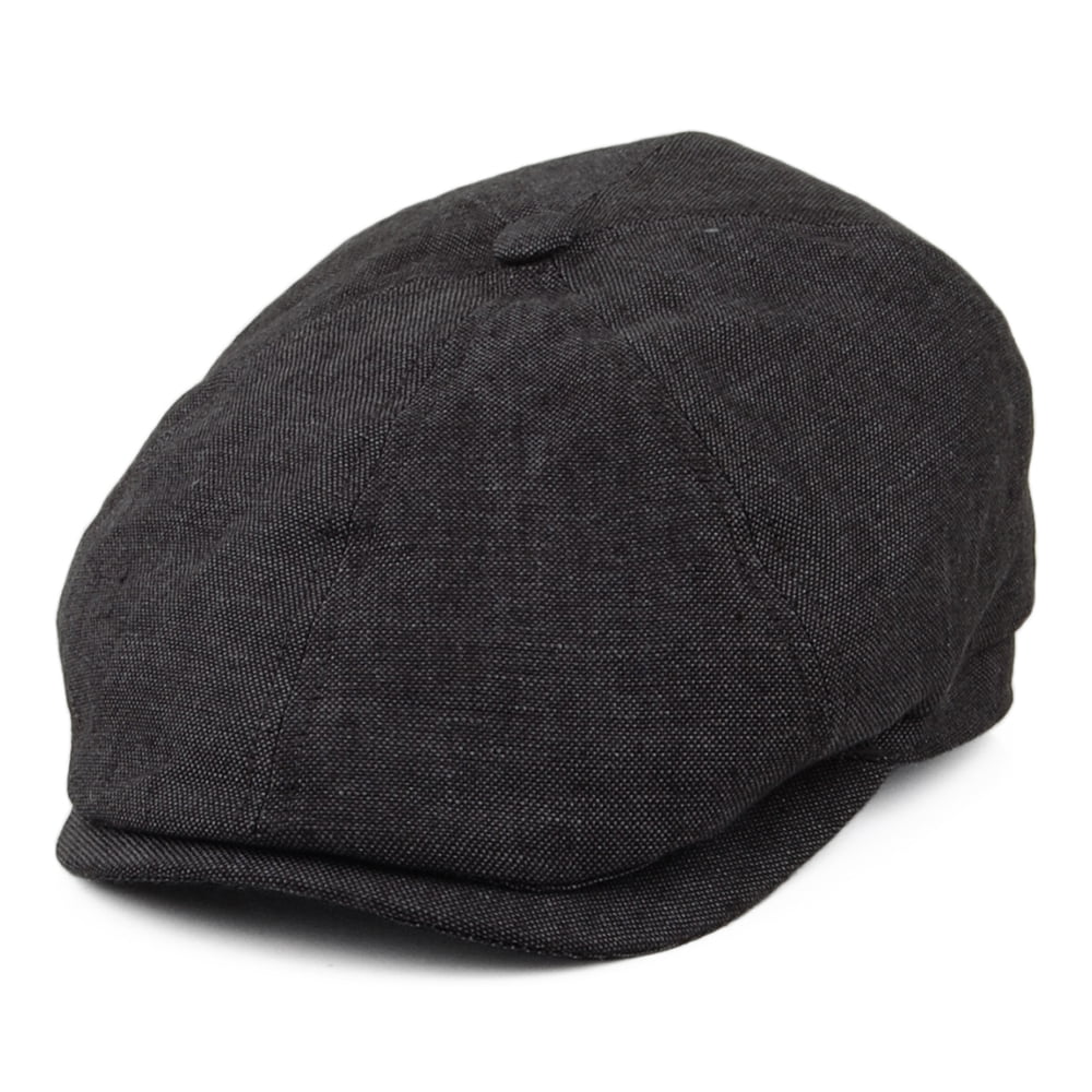 Casquette Gavroche en Lin Irlandais Hudson anthracite FAILSWORTH