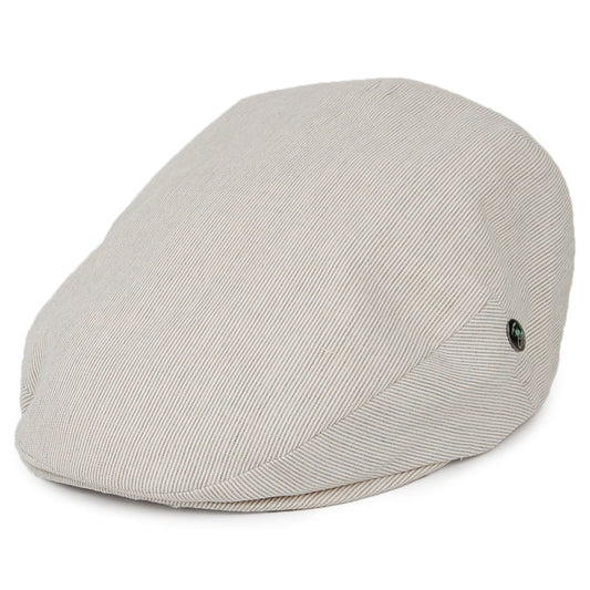 Casquette Plate en Lin et Coton à Fines Rayures Promo crème-beige sable CITY SPORT