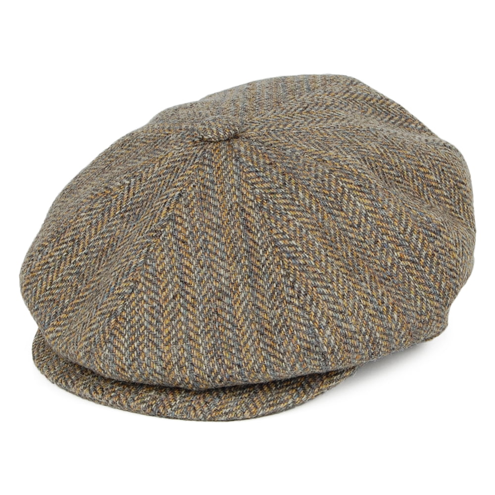 Casquette Gavroche Italienne à Rayures et Chevrons Galvin panaché de gris BAILEY