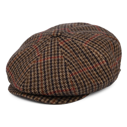 Casquette Gavroche à Carreaux Galvin noir-beige sable BAILEY