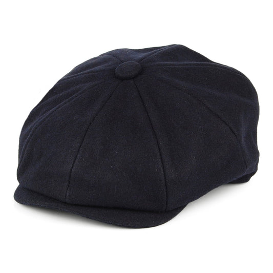 Casquette Gavroche en Laine Melton bleu marine CHRISTYS