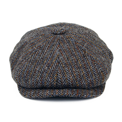 Casquette Gavroche en HARRIS TWEED à Chevrons Calotte Profonde gris-bronze CITY SPORT
