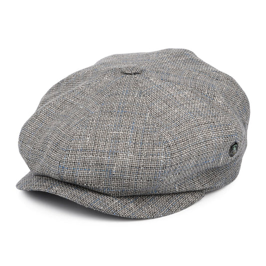 Casquette Gavroche en Lin et Coton à Carreaux gris CITY SPORT