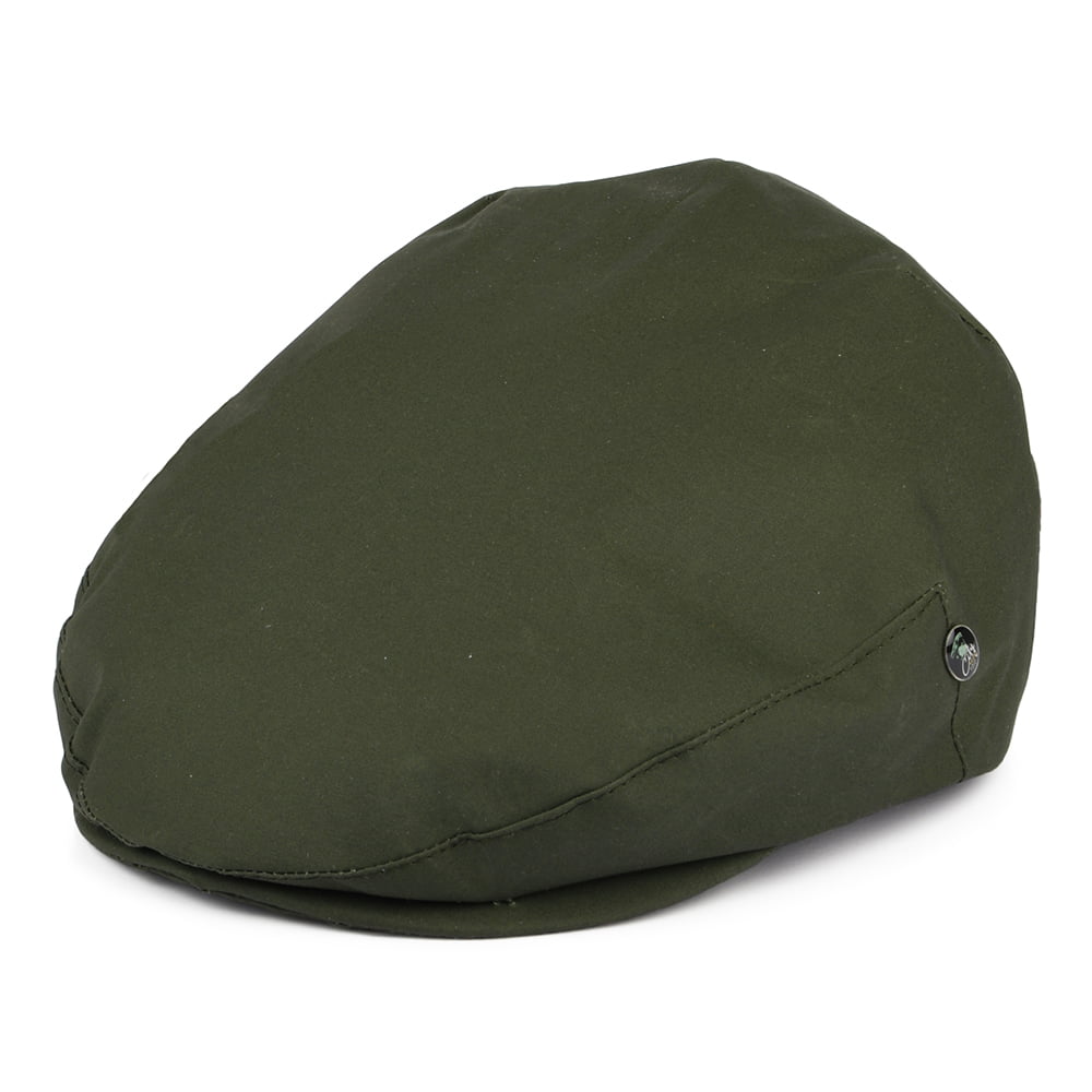 Casquette Plate en Coton Ciré Millerain olive CITY SPORT