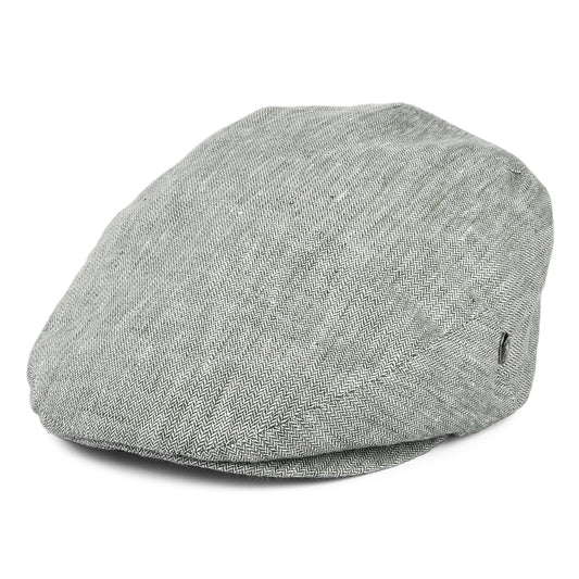 Casquette Plate en Lin à Petits Chevrons forêt CITY SPORT