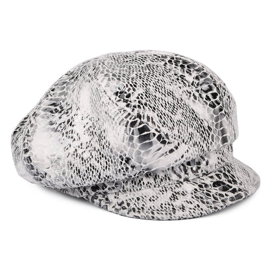 Casquette Gavroche à Imprimé Serpent blanc SEEBERGER
