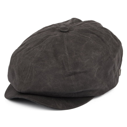Casquette Gavroche en Toile Cirée Brood gris BRIXTON