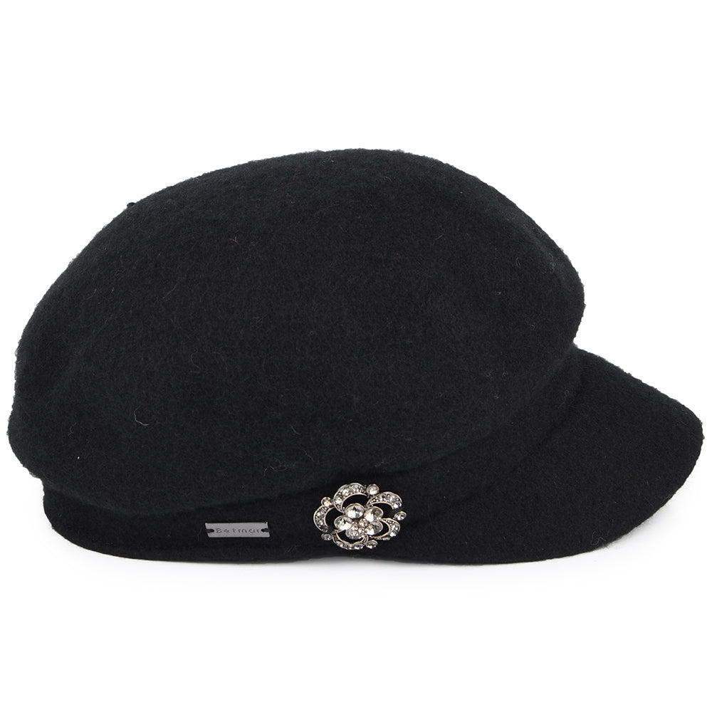 Casquette Gavroche Crystal noir BETMAR