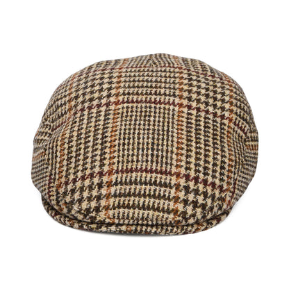 Casquette Plate en HARRIS TWEED Locheport marron-beige sable JAXON & JAMES