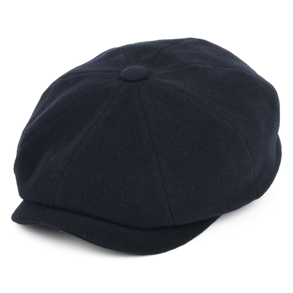 Casquette Gavroche en Laine et Cachemire Hatteras bleu marine STETSON