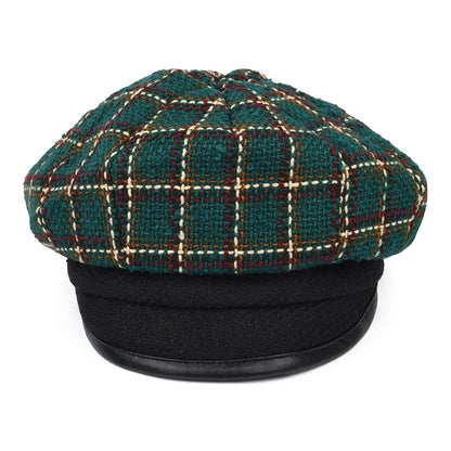 Casquette Gavroche à Carreaux pétrole-noir SEEBERGER