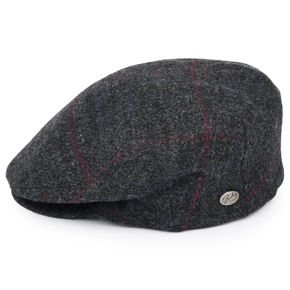 Casquette Plate à Carreaux Lord anthracite BAILEY