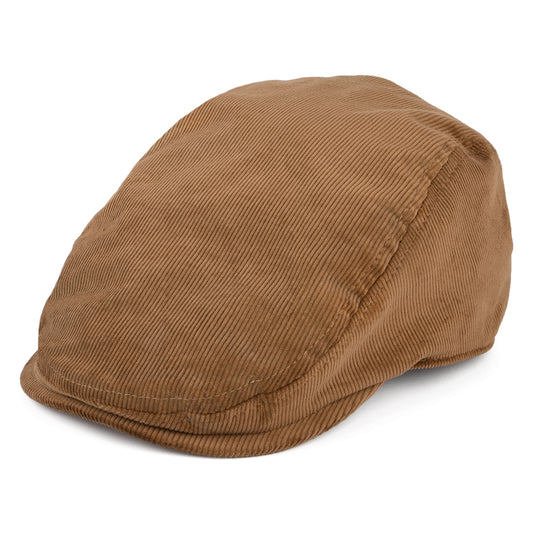 Casquette Plate en Velours Côtelé marron KANGOL
