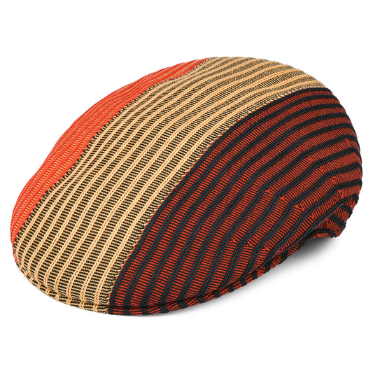 Casquette Plate 504 Tri Tone Rib vin-doré-rouge KANGOL