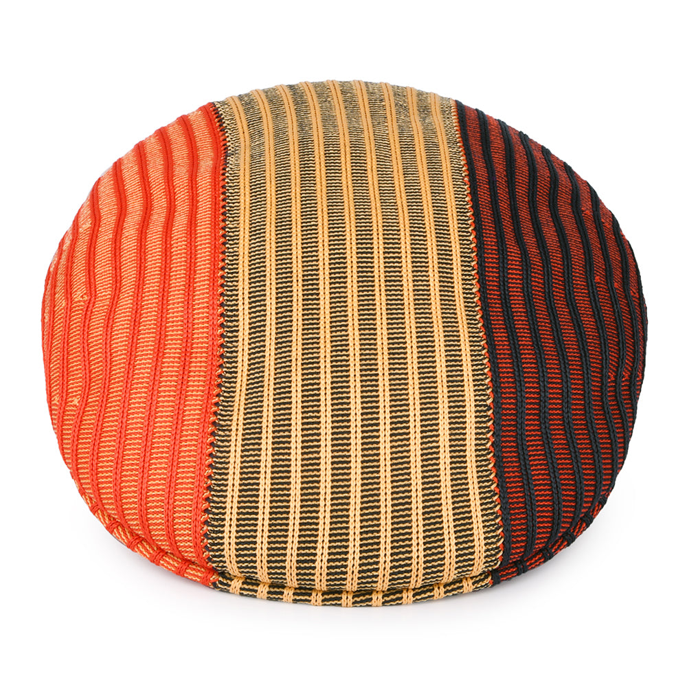 Casquette Plate 504 Tri Tone Rib vin-doré-rouge KANGOL