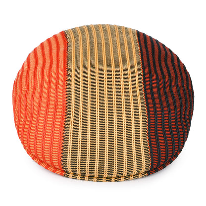 Casquette Plate 504 Tri Tone Rib vin-doré-rouge KANGOL