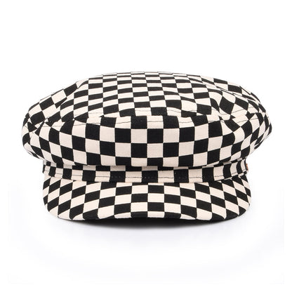 Casquette Gavroche Femme à Motif en Damier Utility noir-blanc VANS