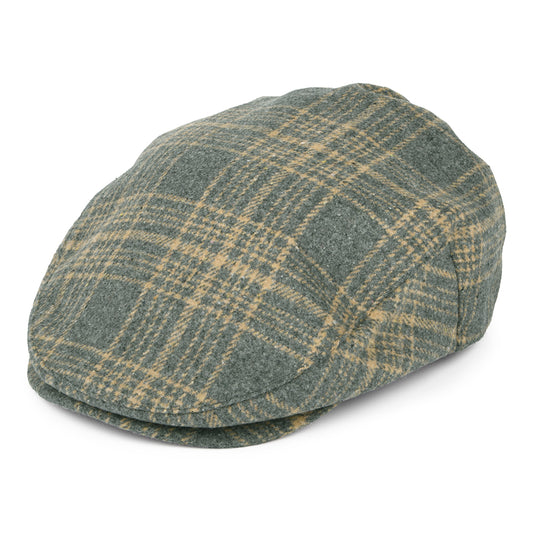 Casquette Plate à Carreaux Hooligan beige sable-gris BRIXTON