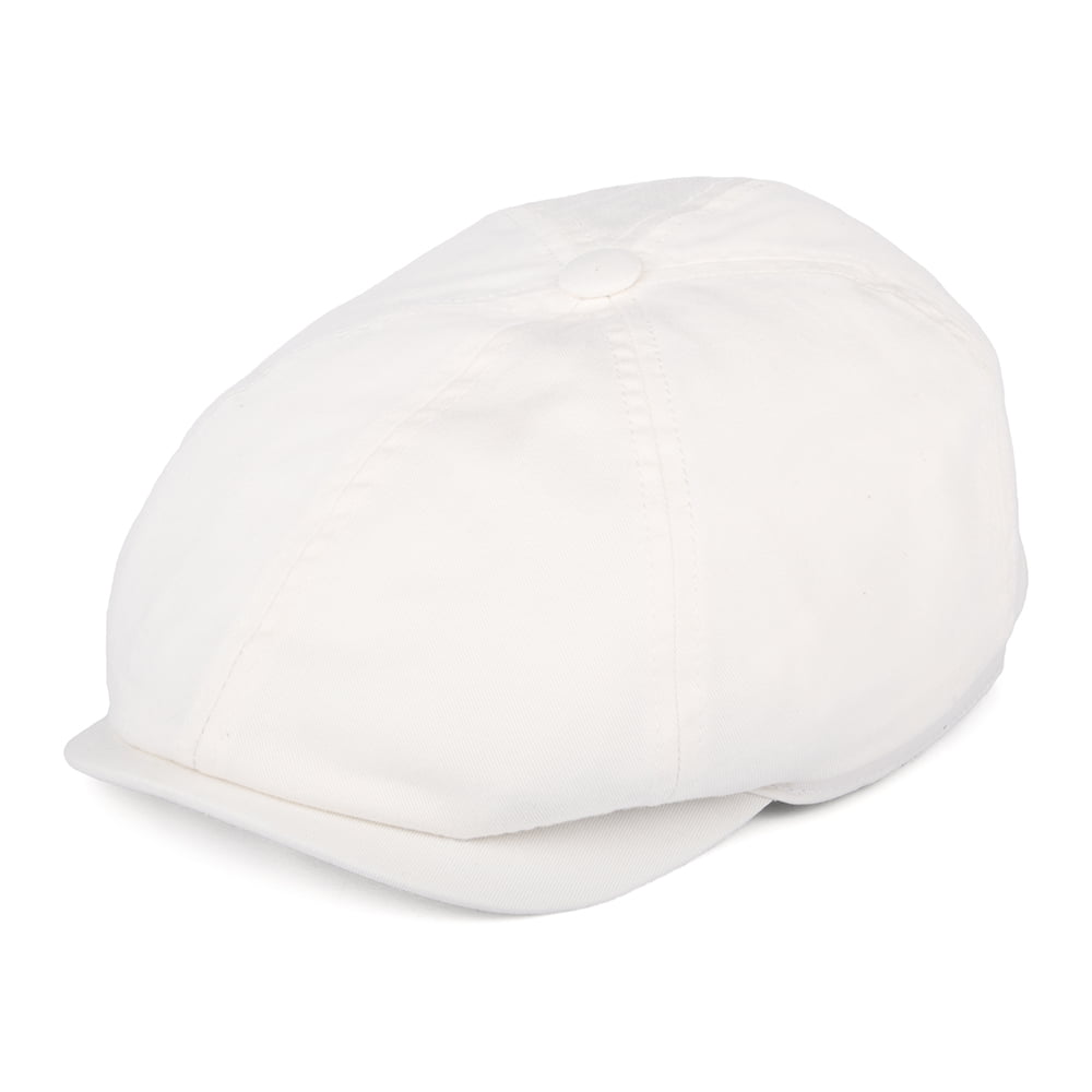 Casquette Gavroche en Coton Sergé blanc STETSON