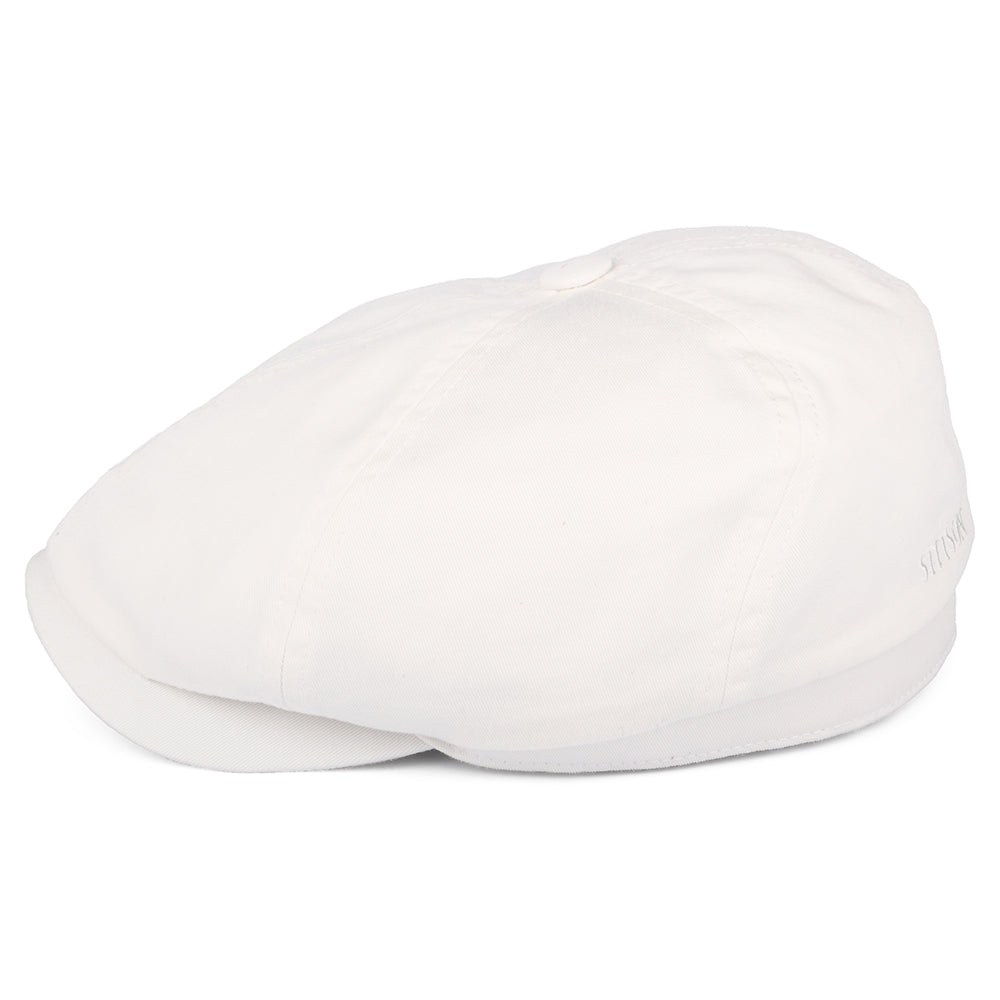 Casquette Gavroche en Coton Sergé blanc STETSON