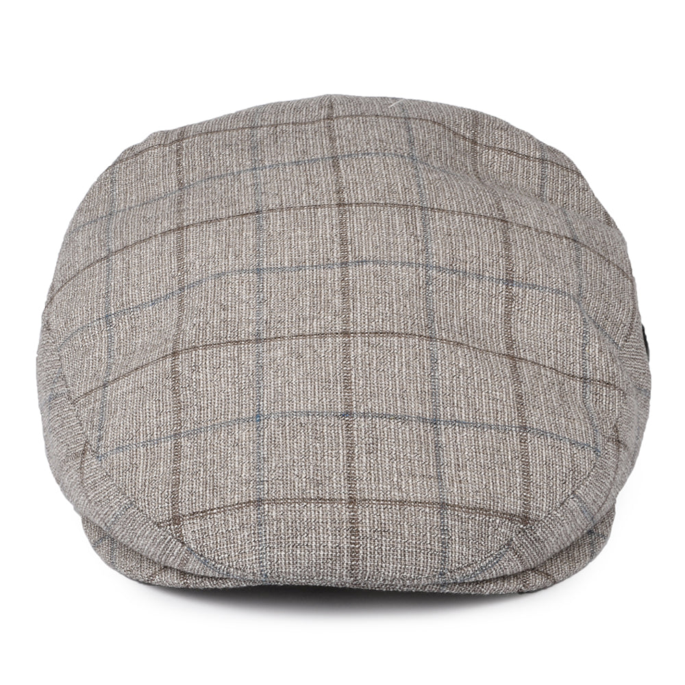 Casquette Plate à Carreaux marron clair CITY SPORT