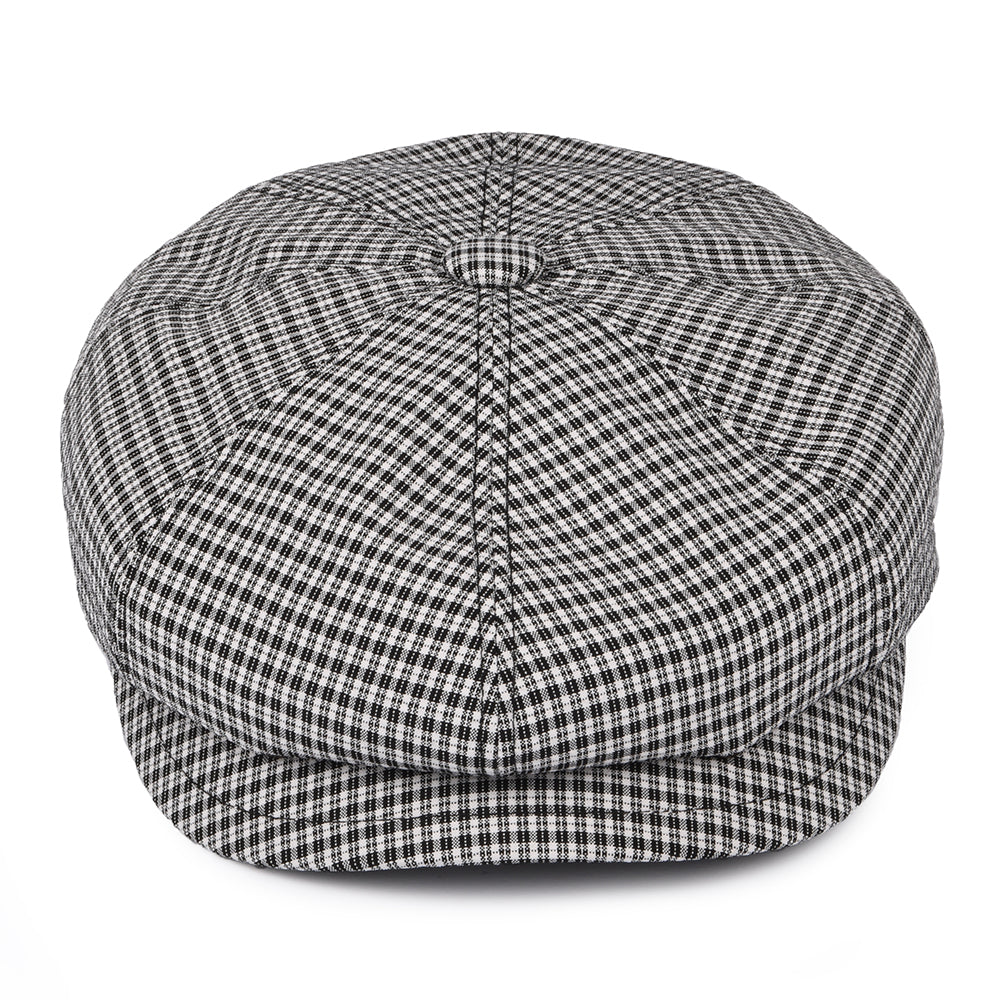 Casquette Gavroche Seersucker Laz noir-blanc BAILEY